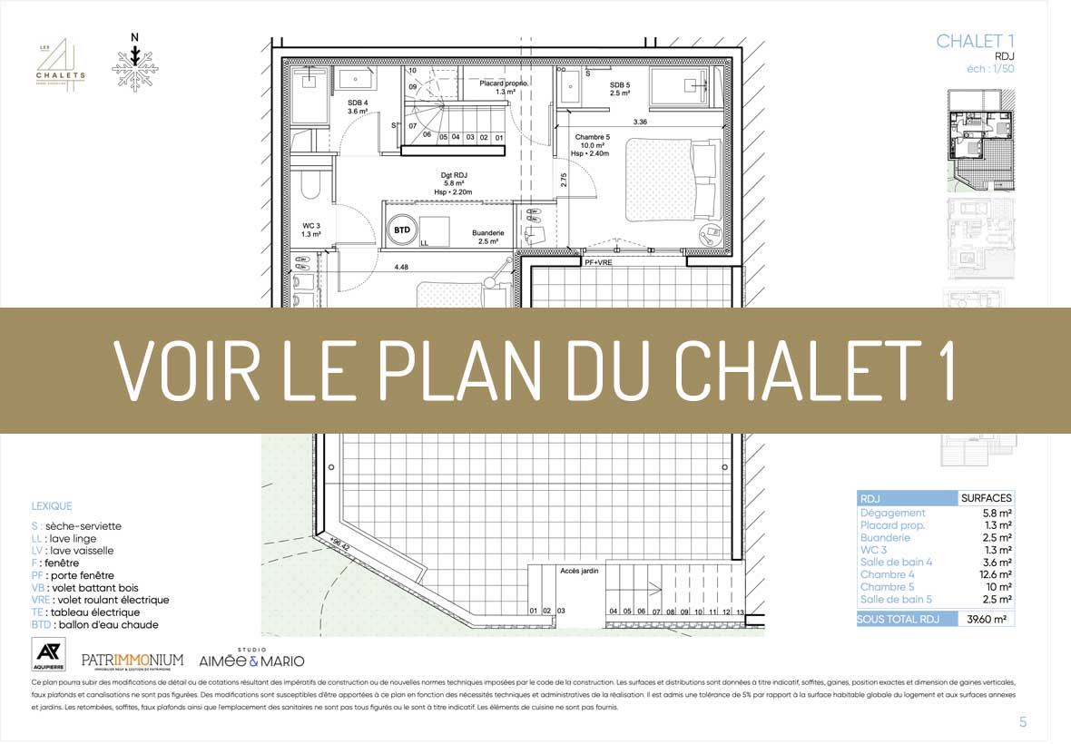 Plan Chalet 1